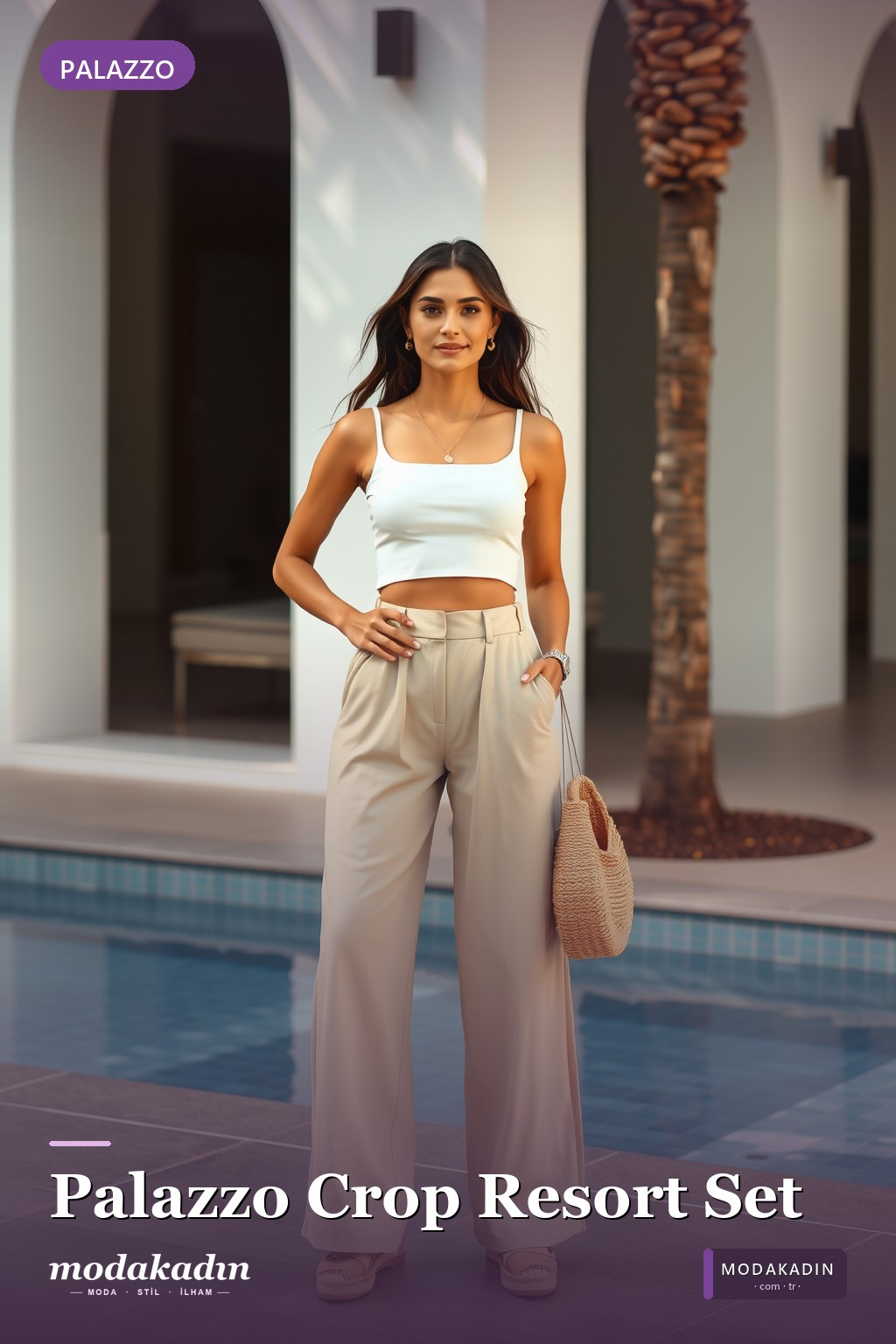 Palazzo + Crop Resort Set
