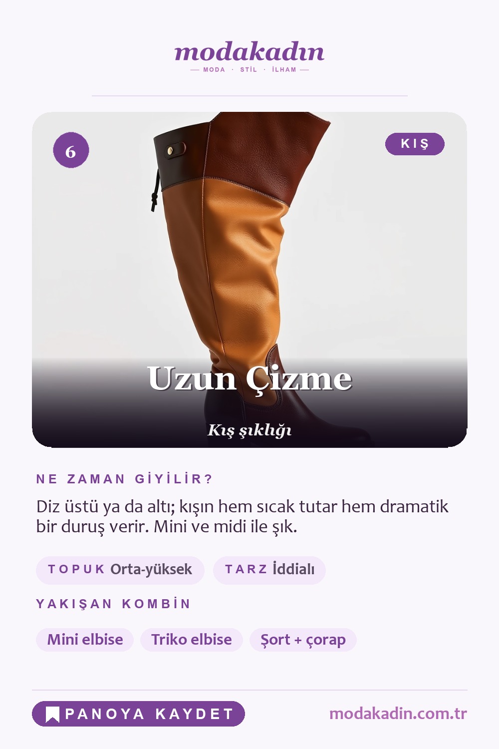 Uzun çizme ayakkabı modeli Pinterest pini