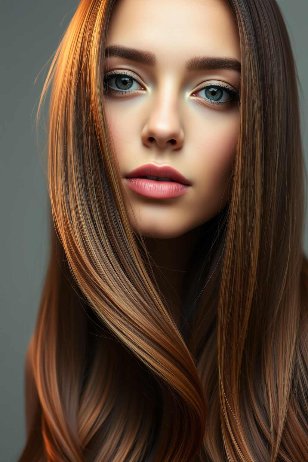 karamel balayage sıcak altın bakır tonlar