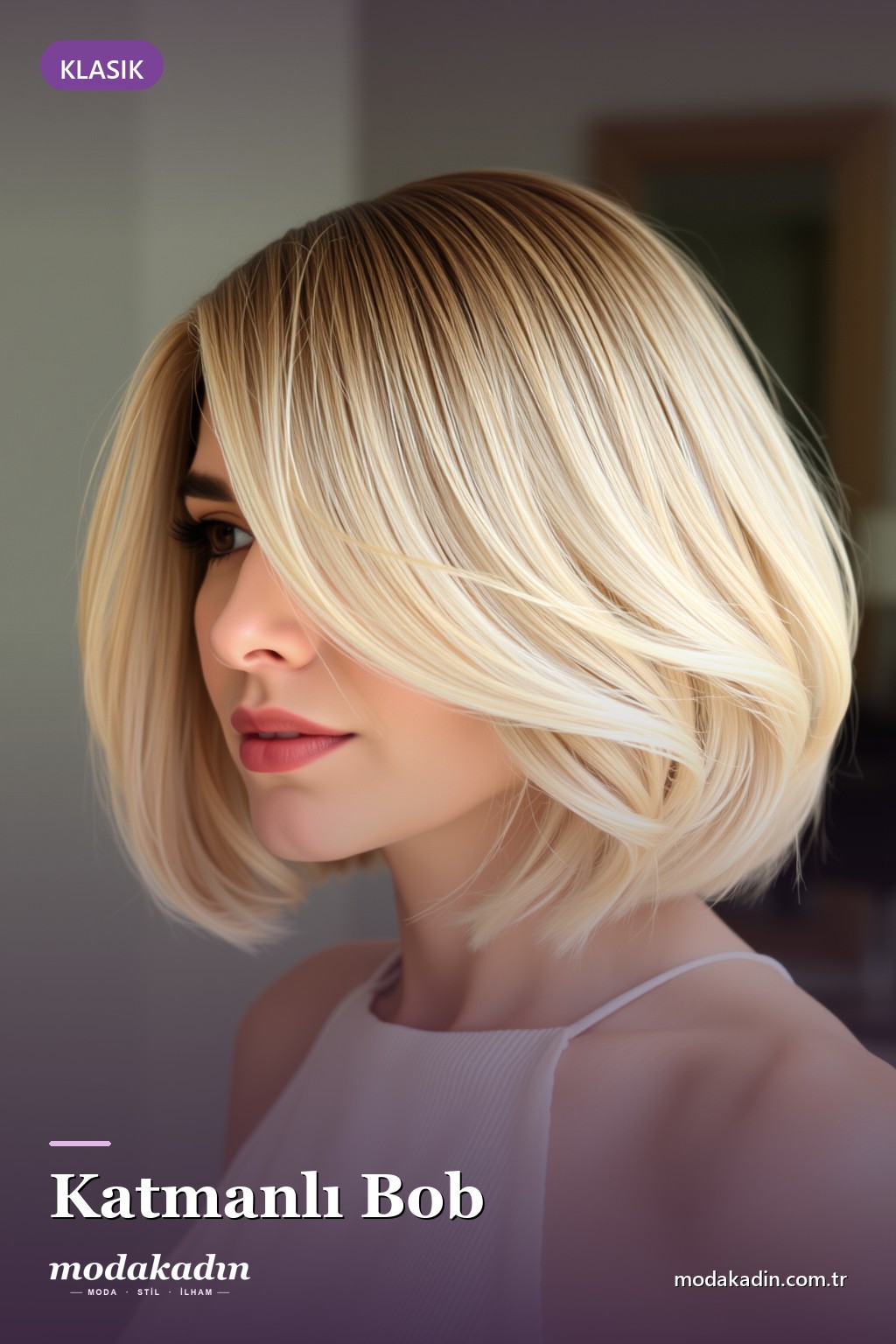 Katmanlı Bob bob saç modeli