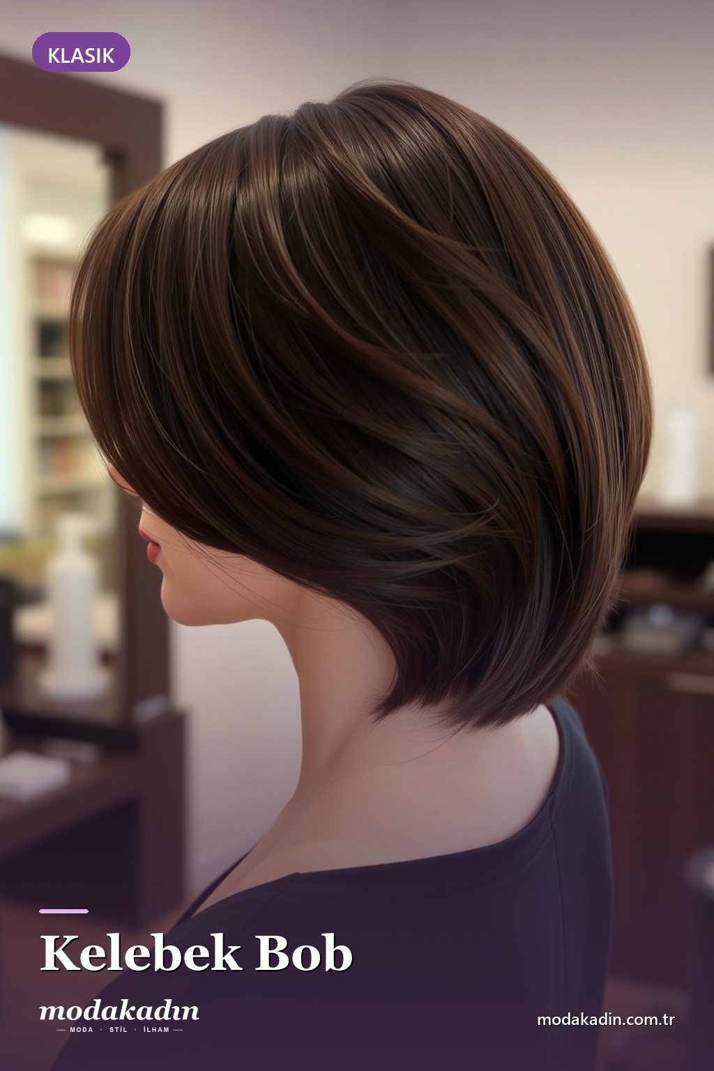 Kelebek Bob bob saç modeli