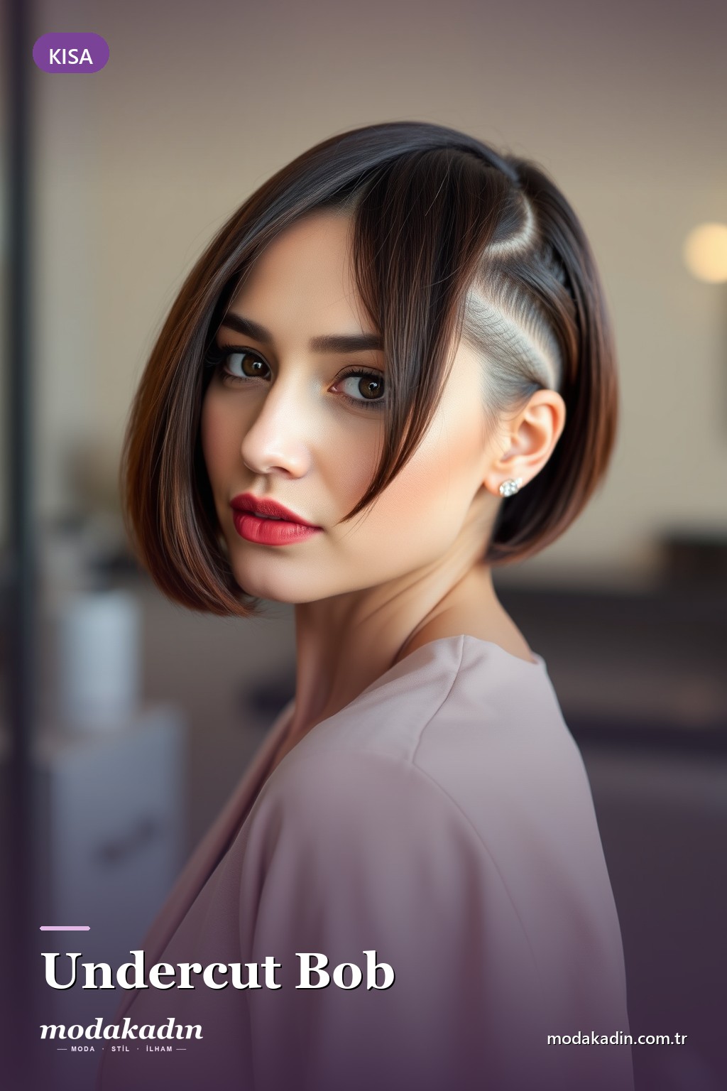 Undercut Bob bob saç modeli