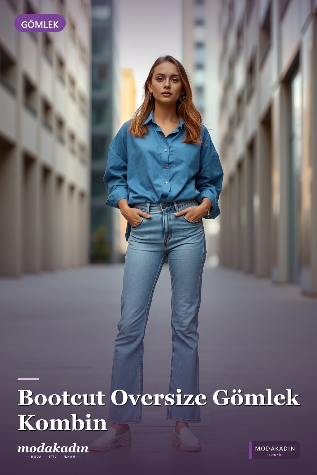 Bootcut + Oversize Gömlek + Loafer