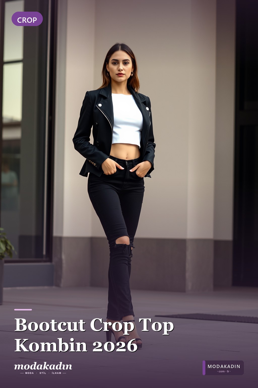 Bootcut + Crop Top + Platform Topuk