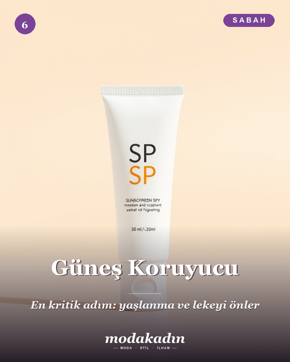 Cilt bakım rutininde güneş koruyucu (SPF) adımı