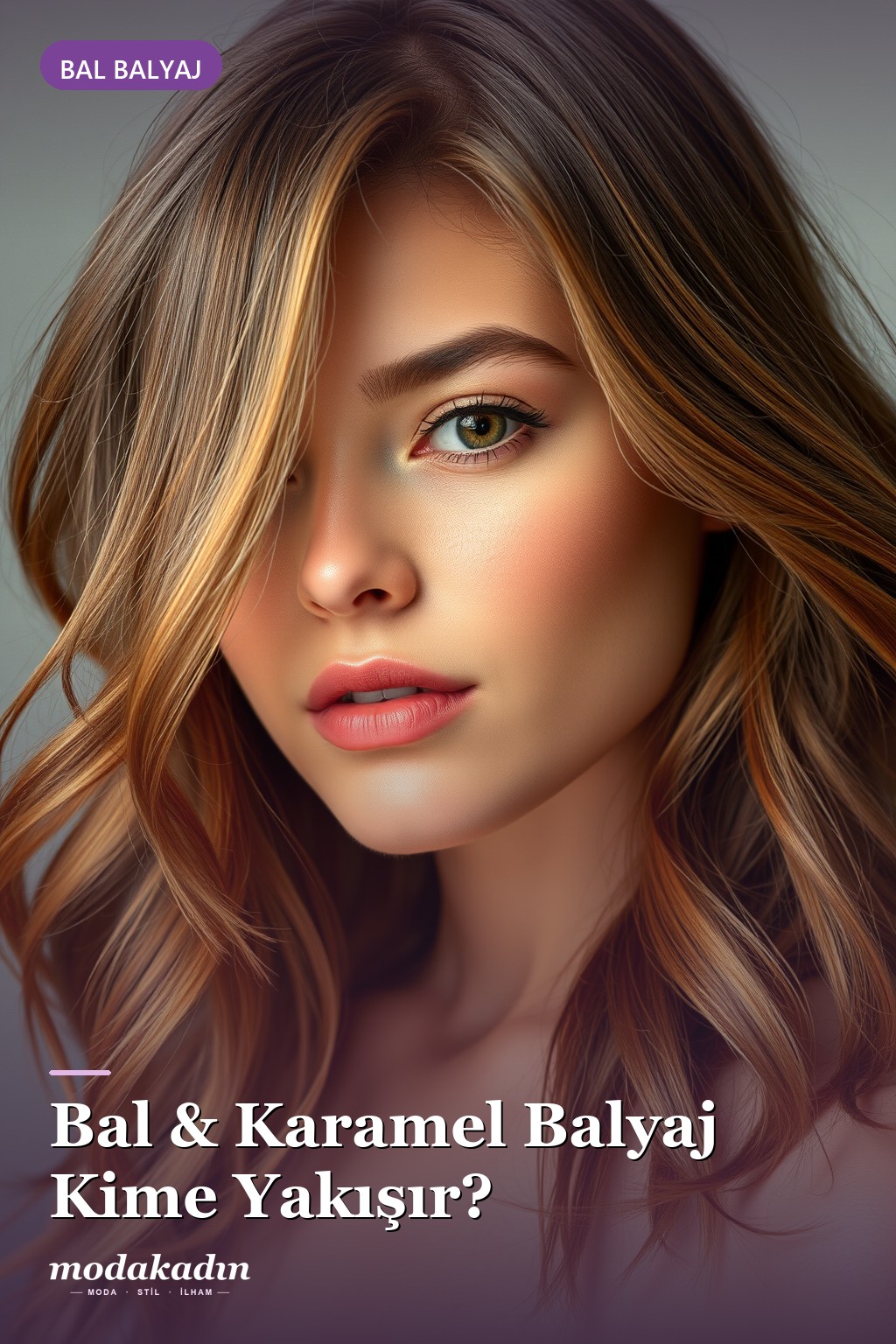 Bal karamel balyaj saç rengi Pinterest pini