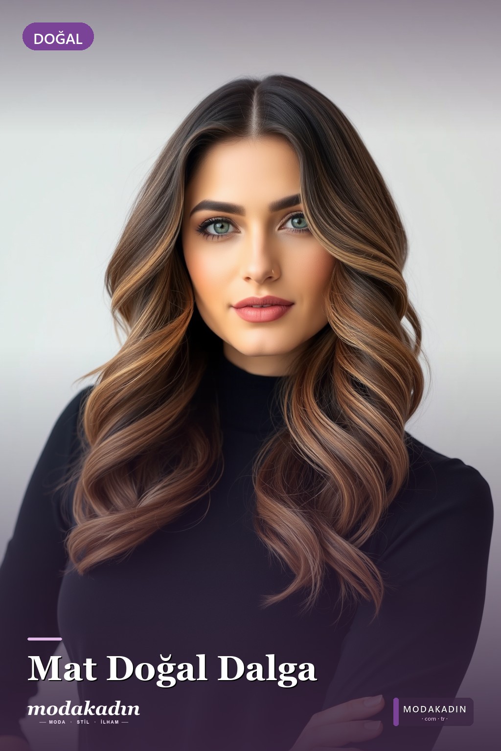 Mat Doğal Dalga dalga saç modeli