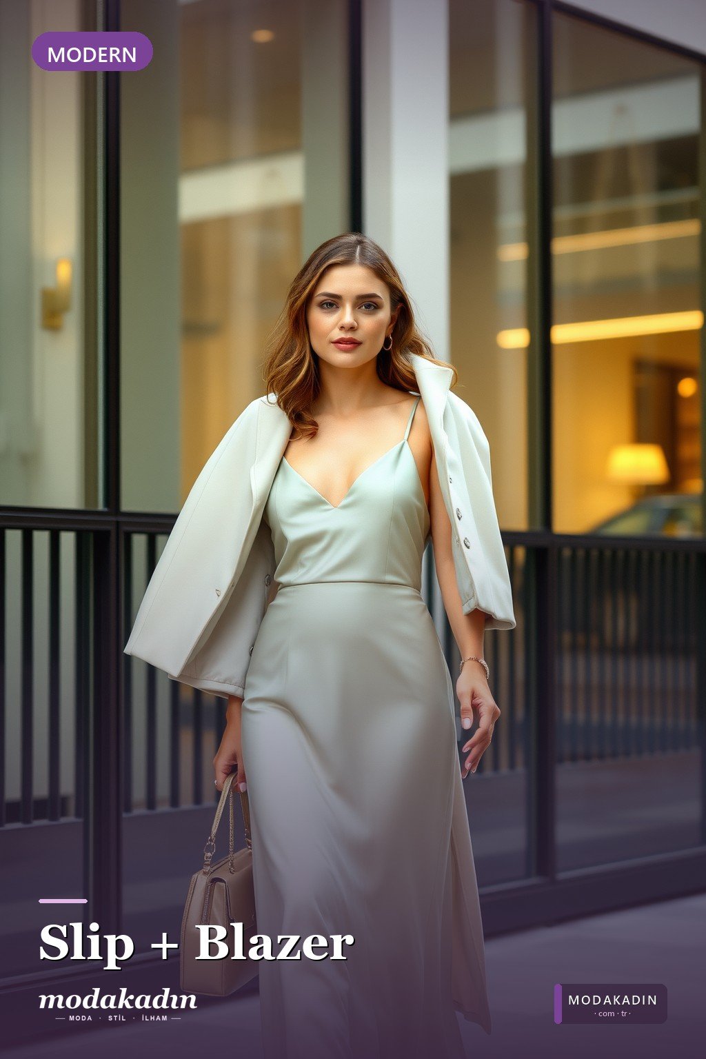 Slip Elbise + Blazer Modernliği