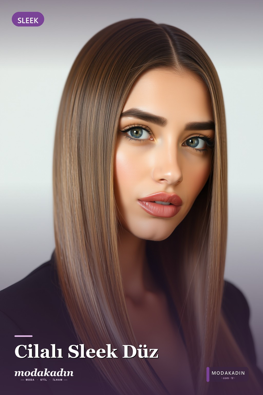 Cilalı Sleek Düz Saç