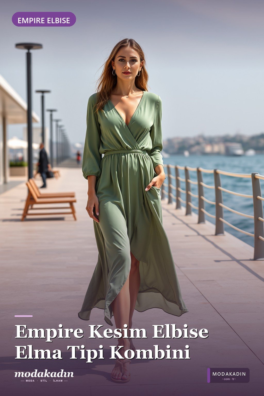 Empire Kesim Midi Elbise
