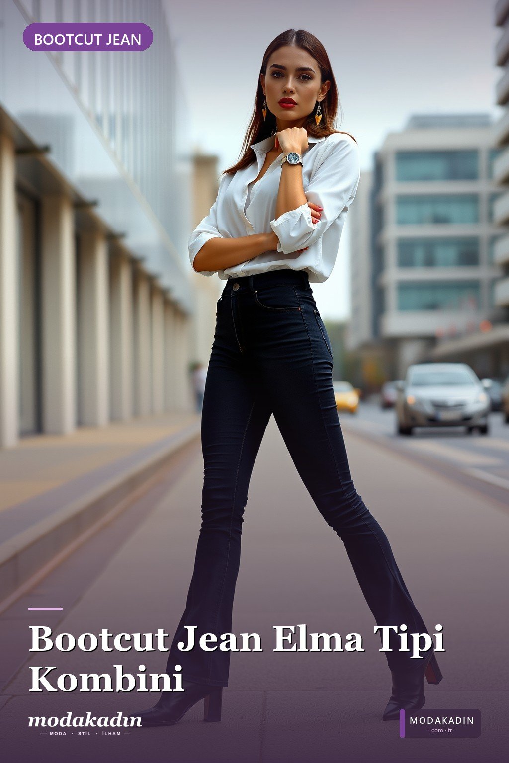 Bootcut Jean + Yapılandırılmış Üst