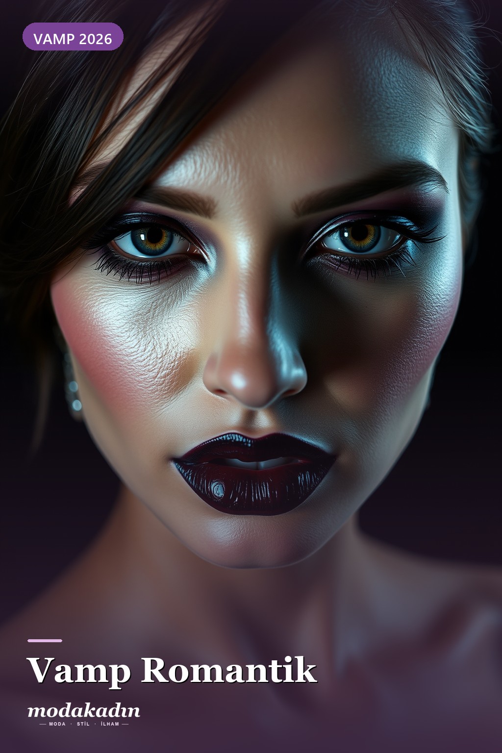 Vamp romantik makyaj Pinterest pini