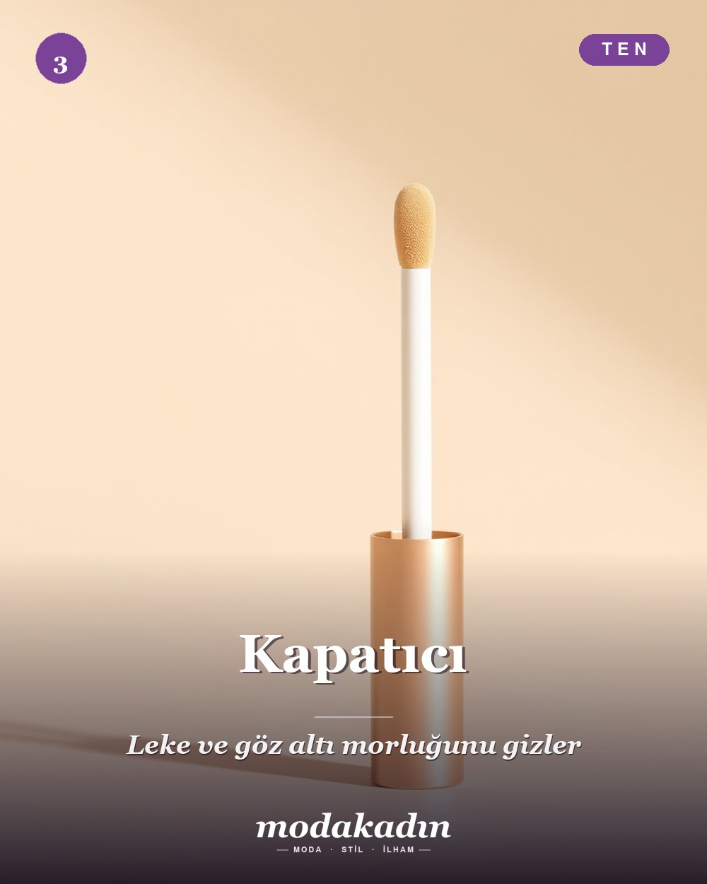 Günlük makyajda kapatıcı adımı