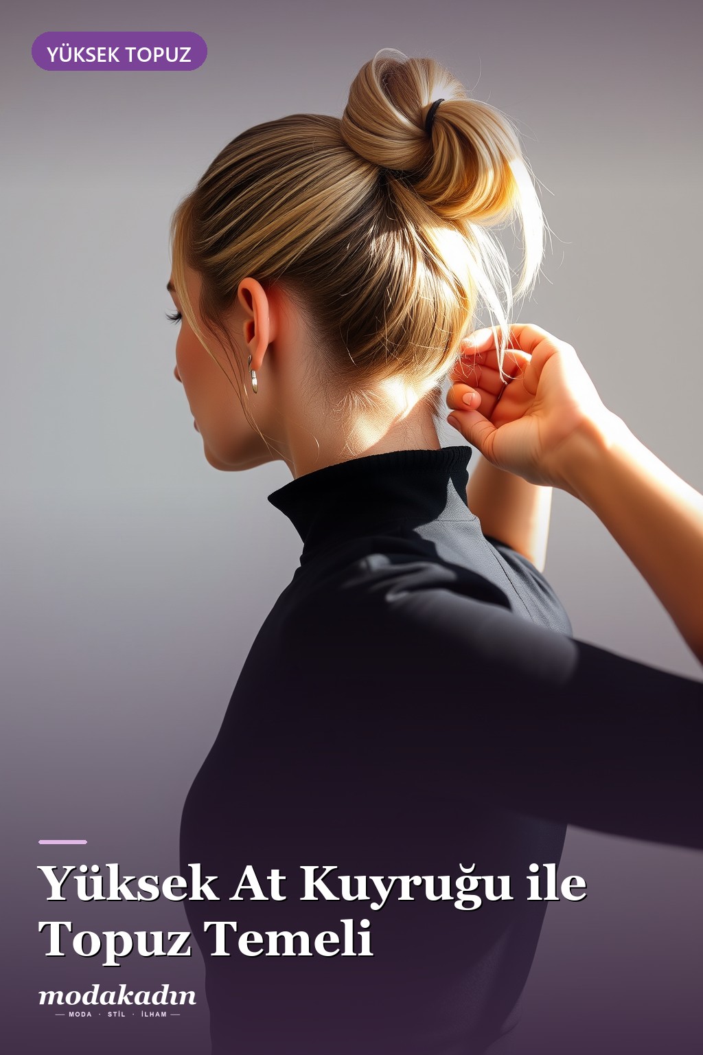 3. Adım: Yüksek Pony Tail Oluştur