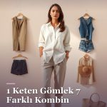 1 Keten Gömlek 7 Kombin: Keten Gömlek Kombinleri Takvimi