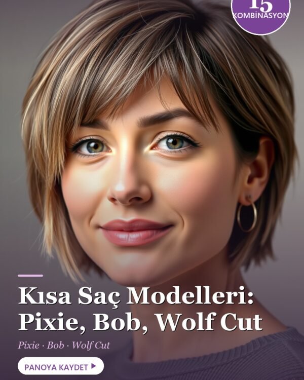 Kısa Saç Modelleri Kadın: Pixie, Bob ve Wolf Cut Yüz Şekline Göre