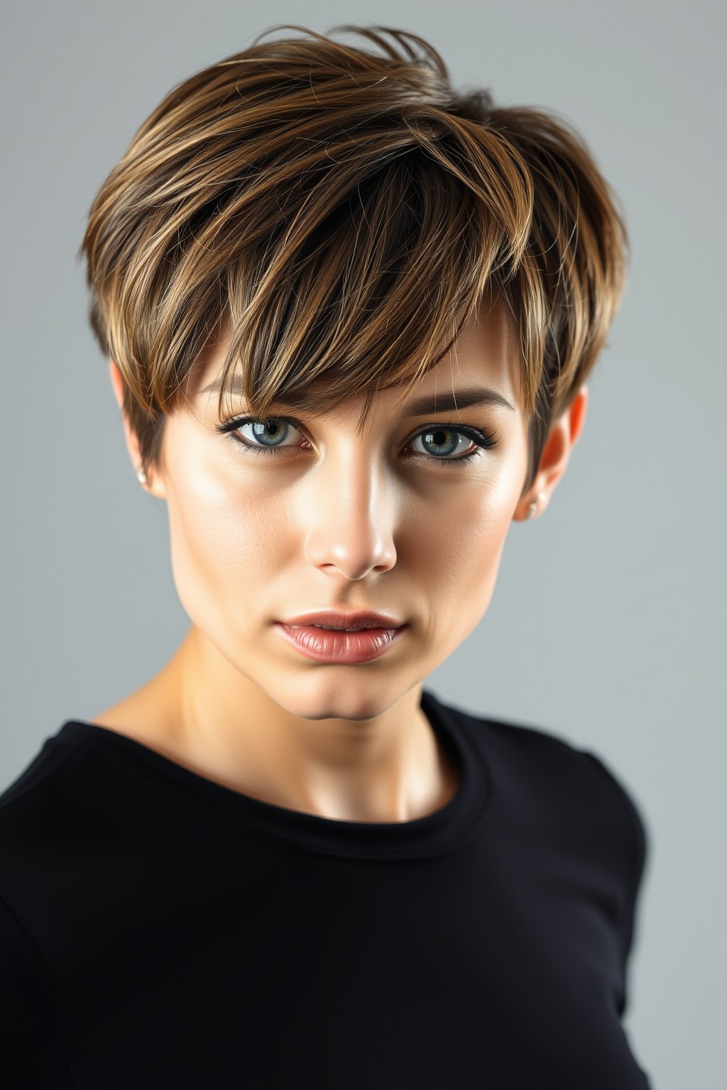 kısa saç modeli wolf cut oval yüz