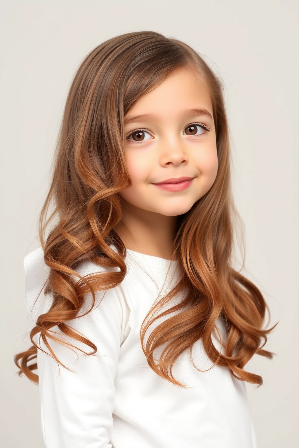 doğal dalgalı kız çocuk saç modeli orta boy