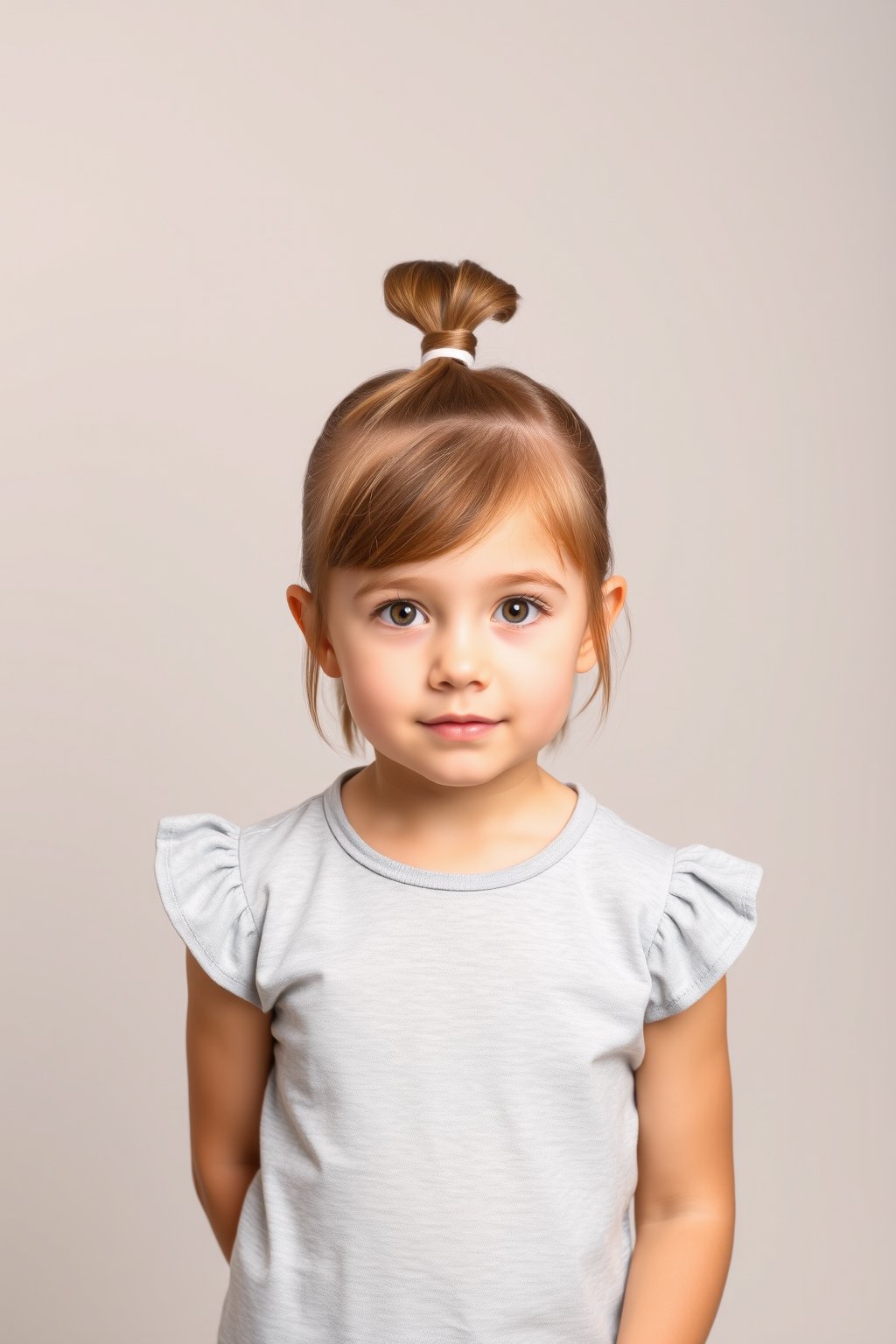 mini topuz kısa düz saç çocuk