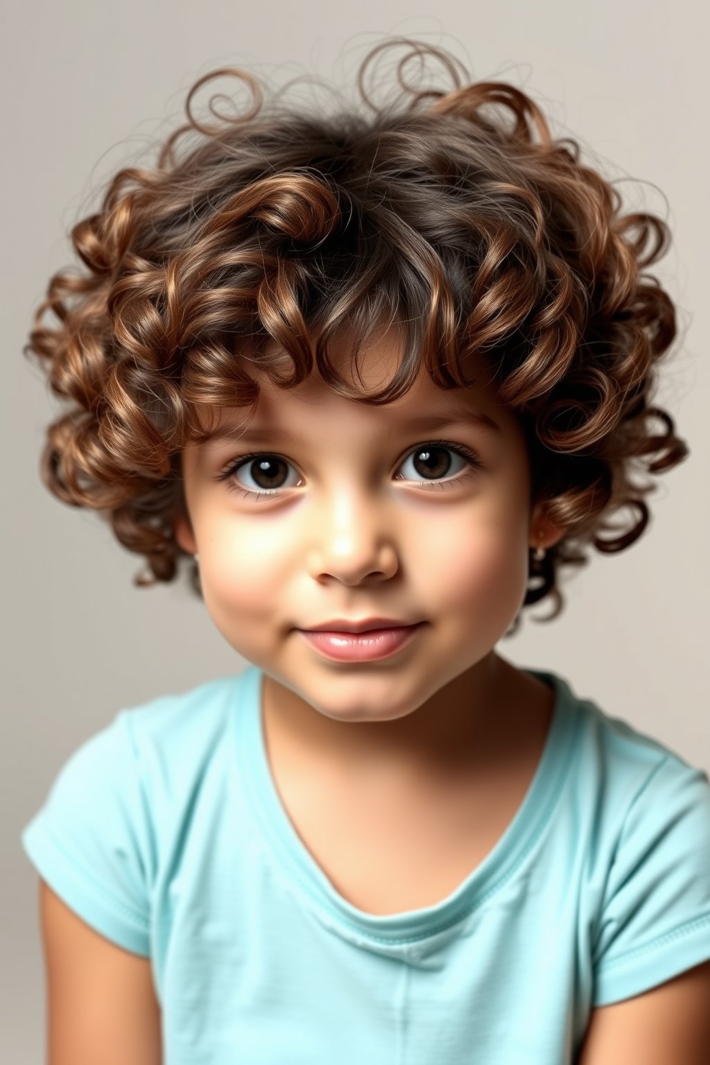 kıvırcık bob kız çocuk saç modeli