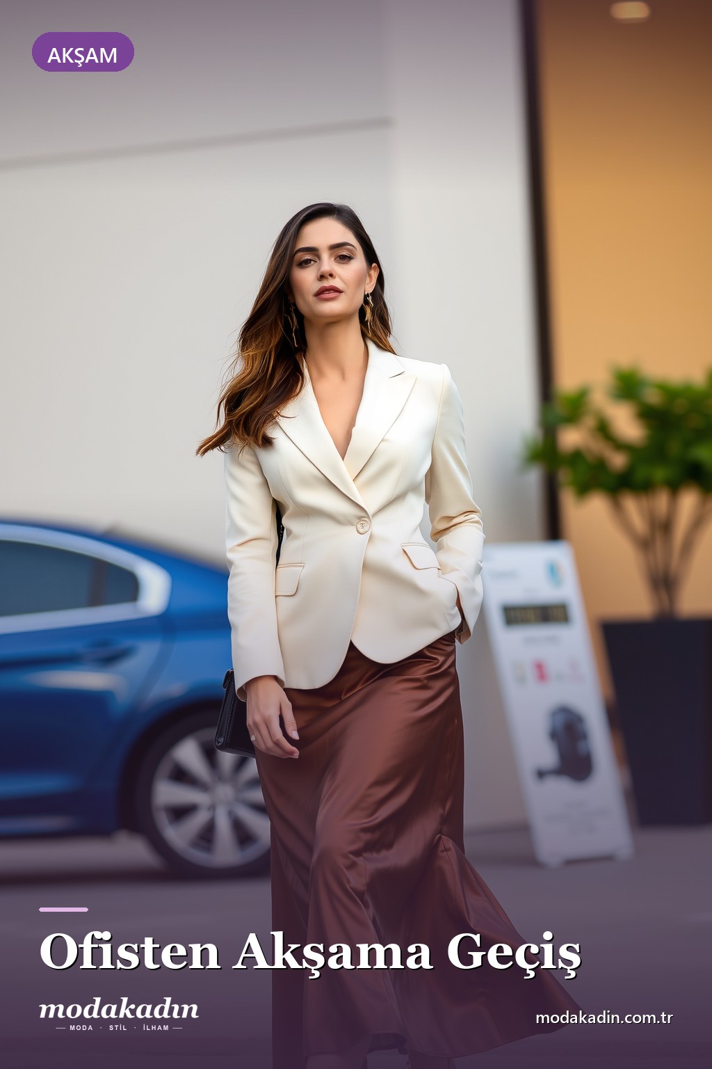 Akşama Geçiş: Blazer & Saten Etek
