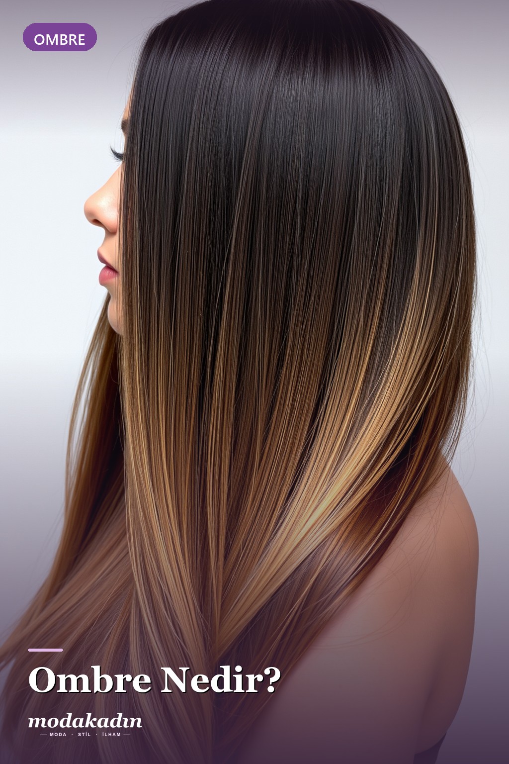 Ombre saç tekniği Pinterest pini