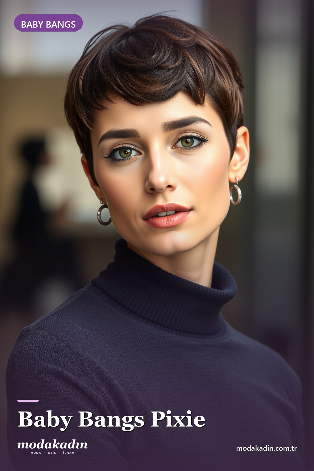 Mikro Kâküllü (Baby Bangs) Pixie