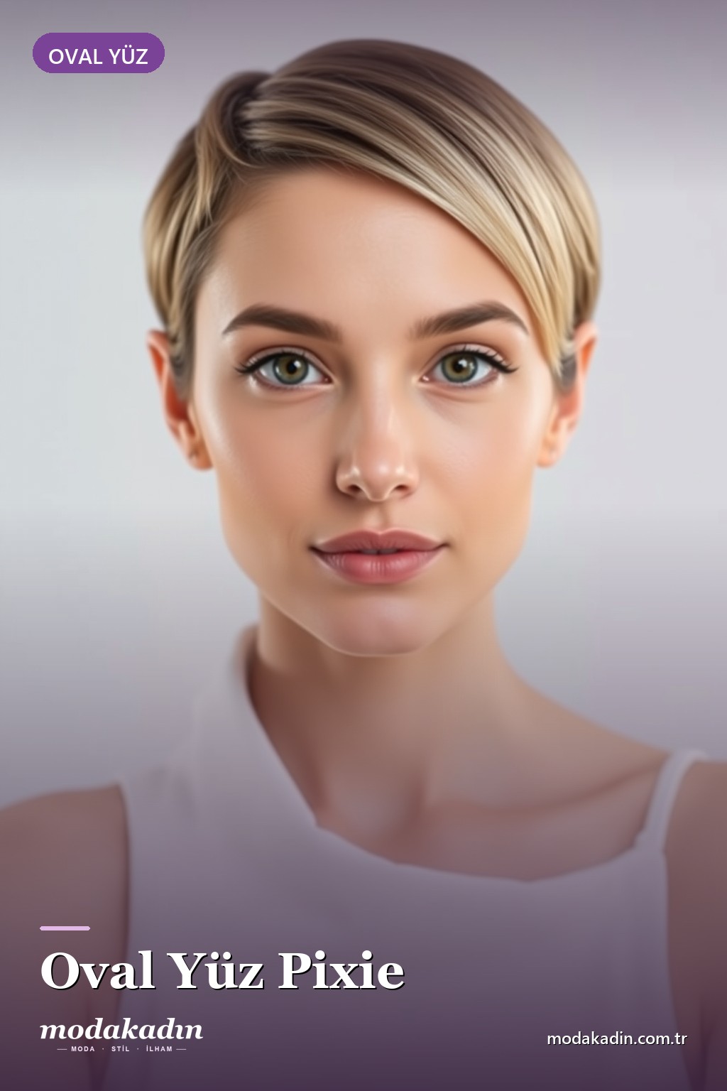 Oval Yüze Dengeli Pixie