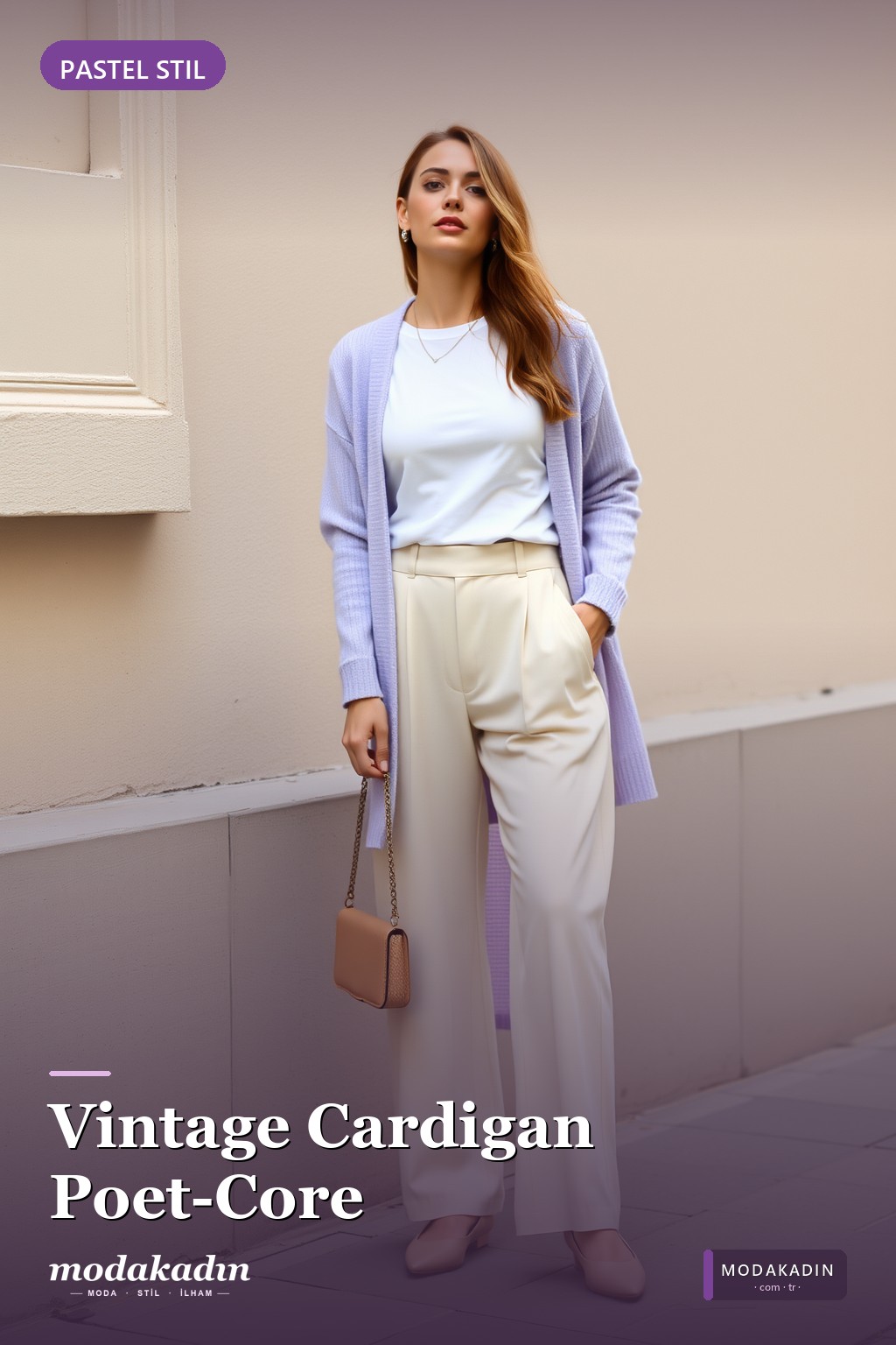 Vintage Cardigan + Ekru Pantolon