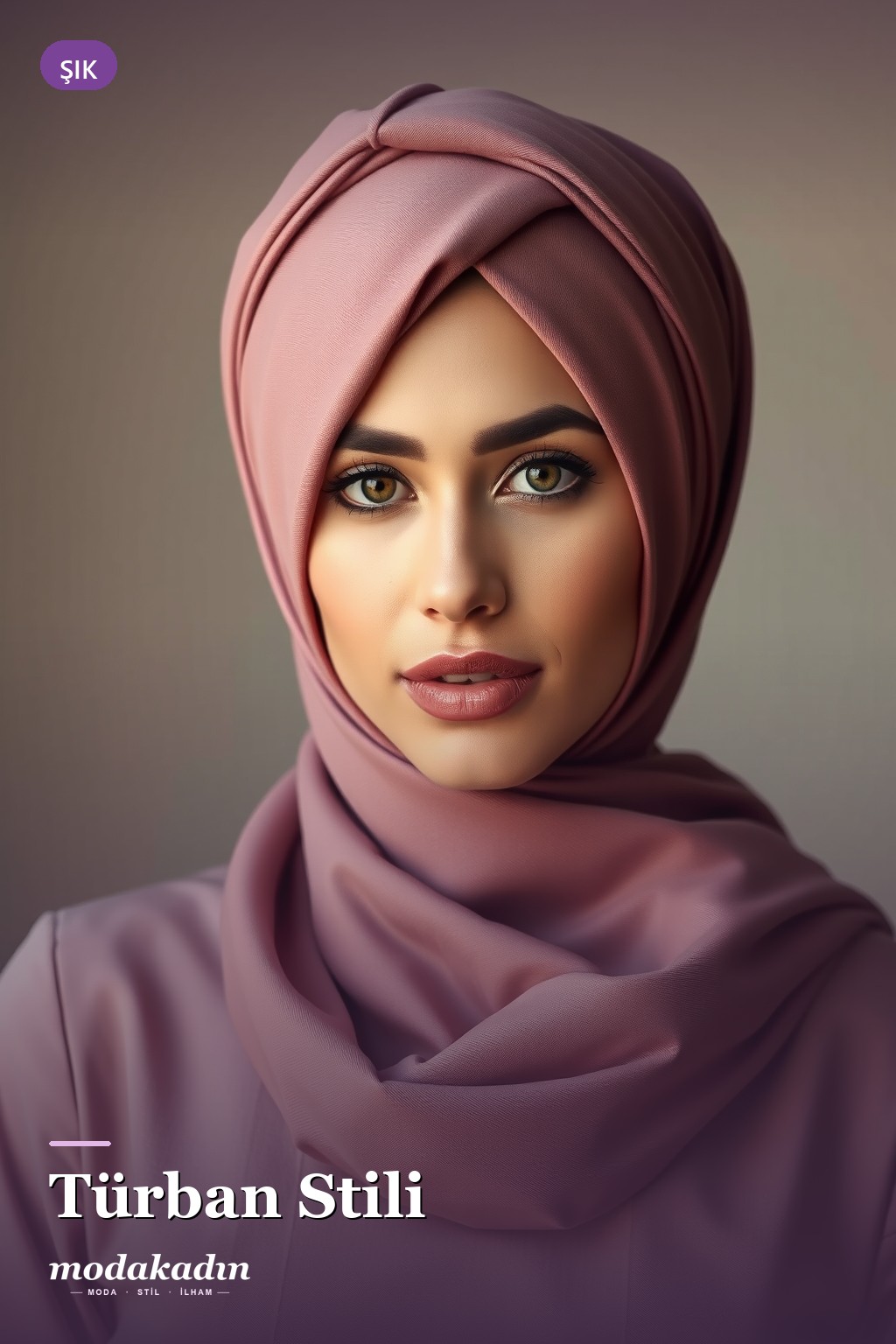 Türban stili şal bağlama modeli