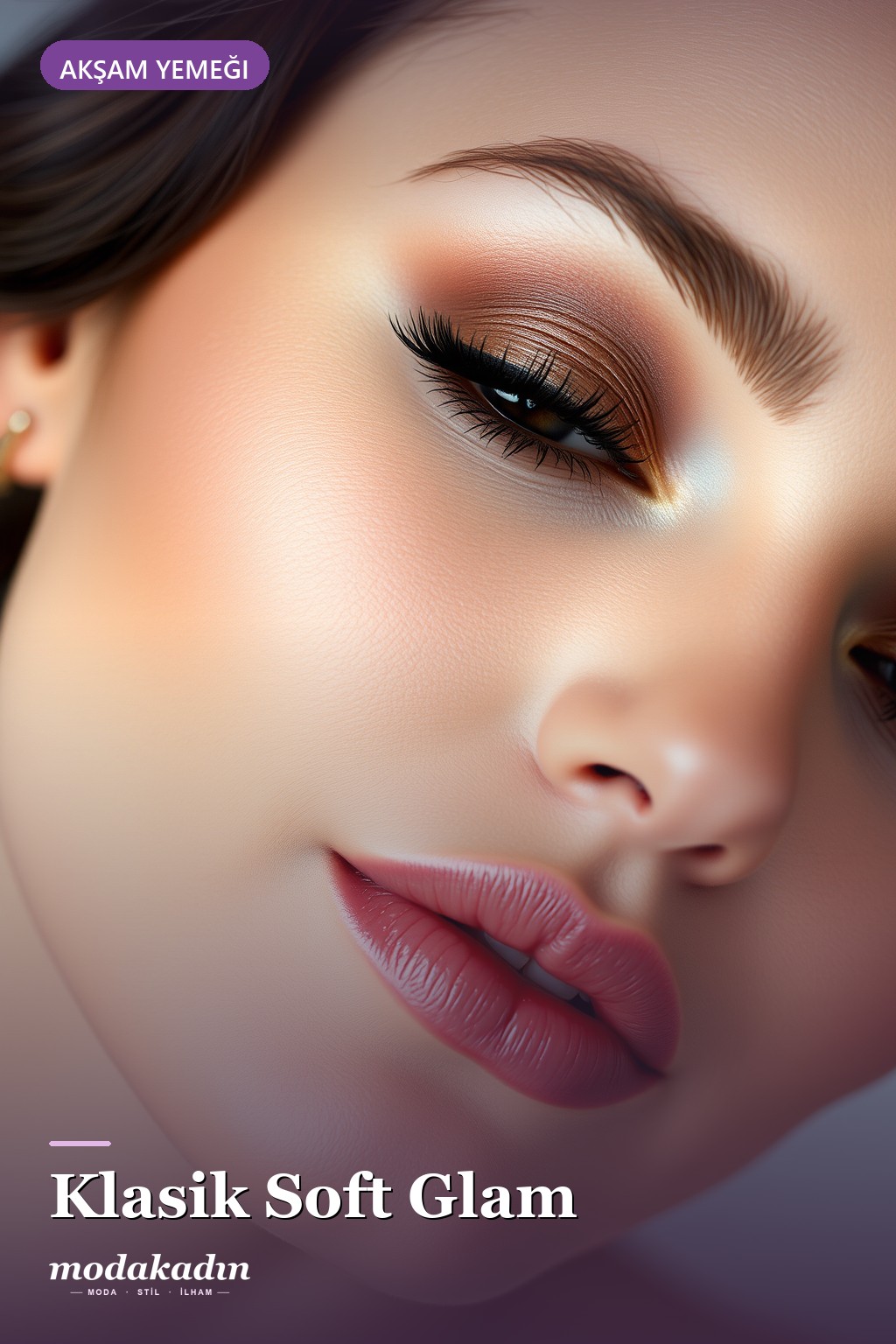 Klasik soft glam makyaj Pinterest pini