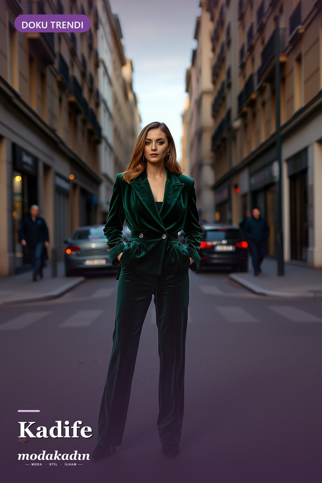 2026 sonbahar kış trendleri: kadife blazer ve pantolon