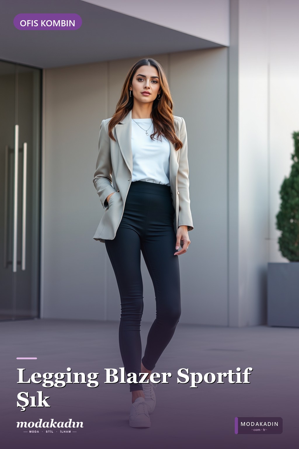 Legging + Blazer + Sneaker