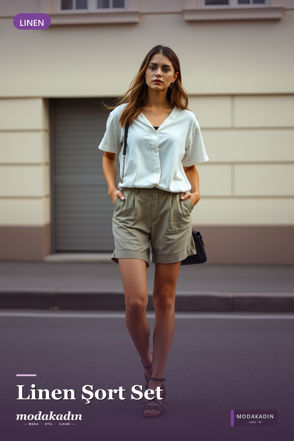 Linen Şort Set