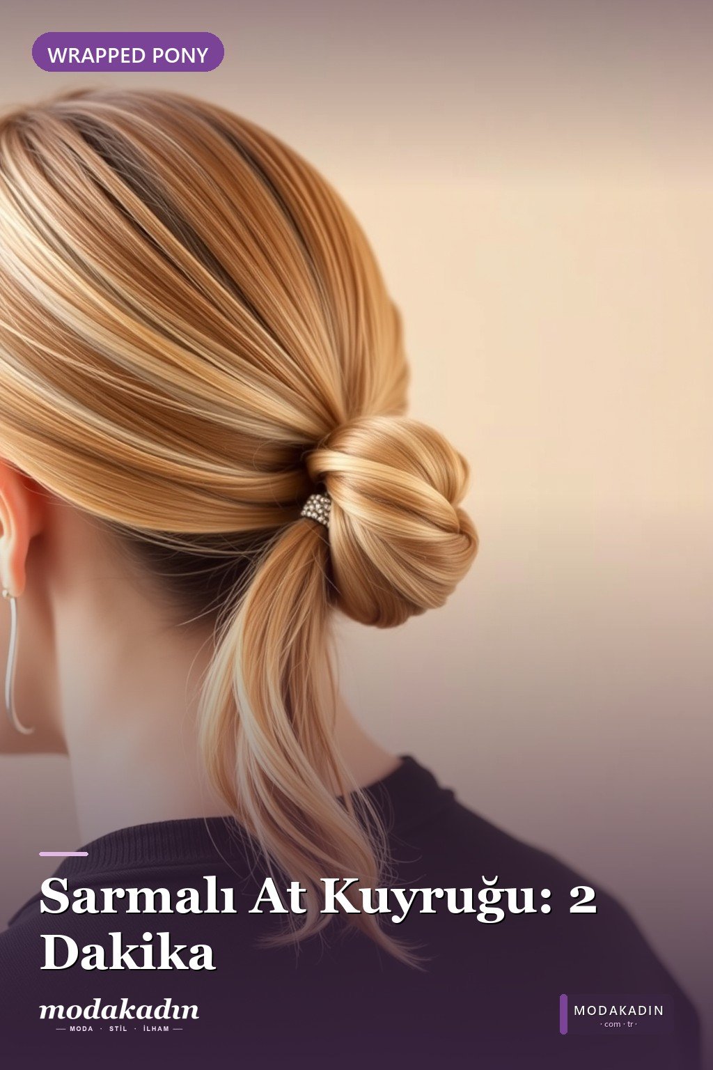 Sarmalı At Kuyruğu anne saç modeli