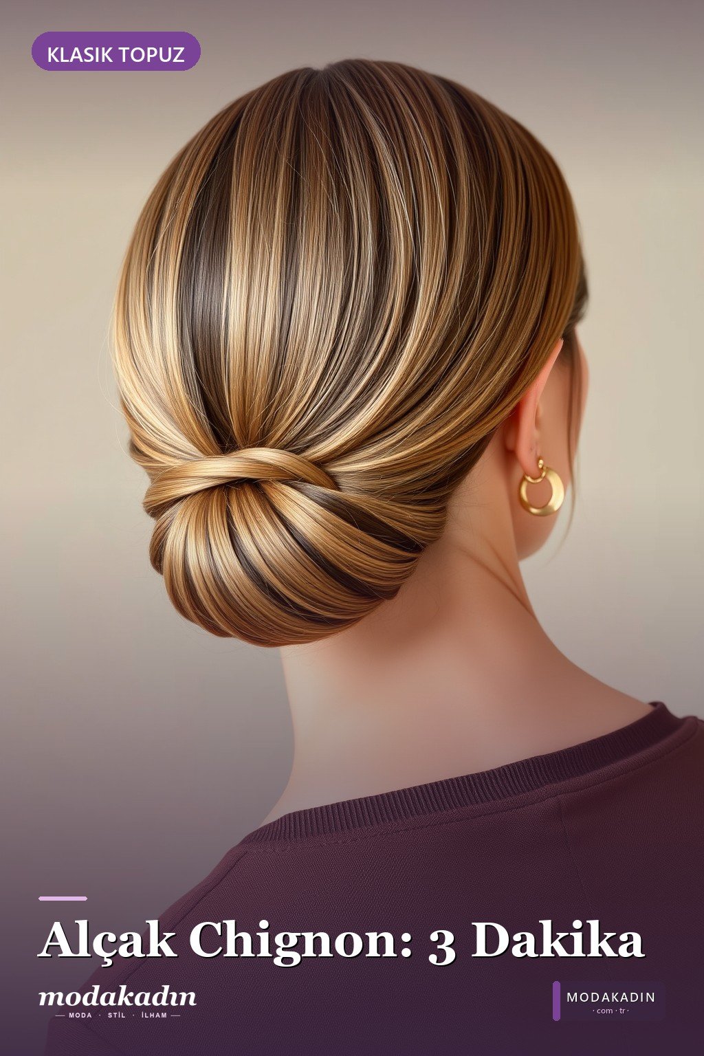 Alçak Chignon anne saç modeli