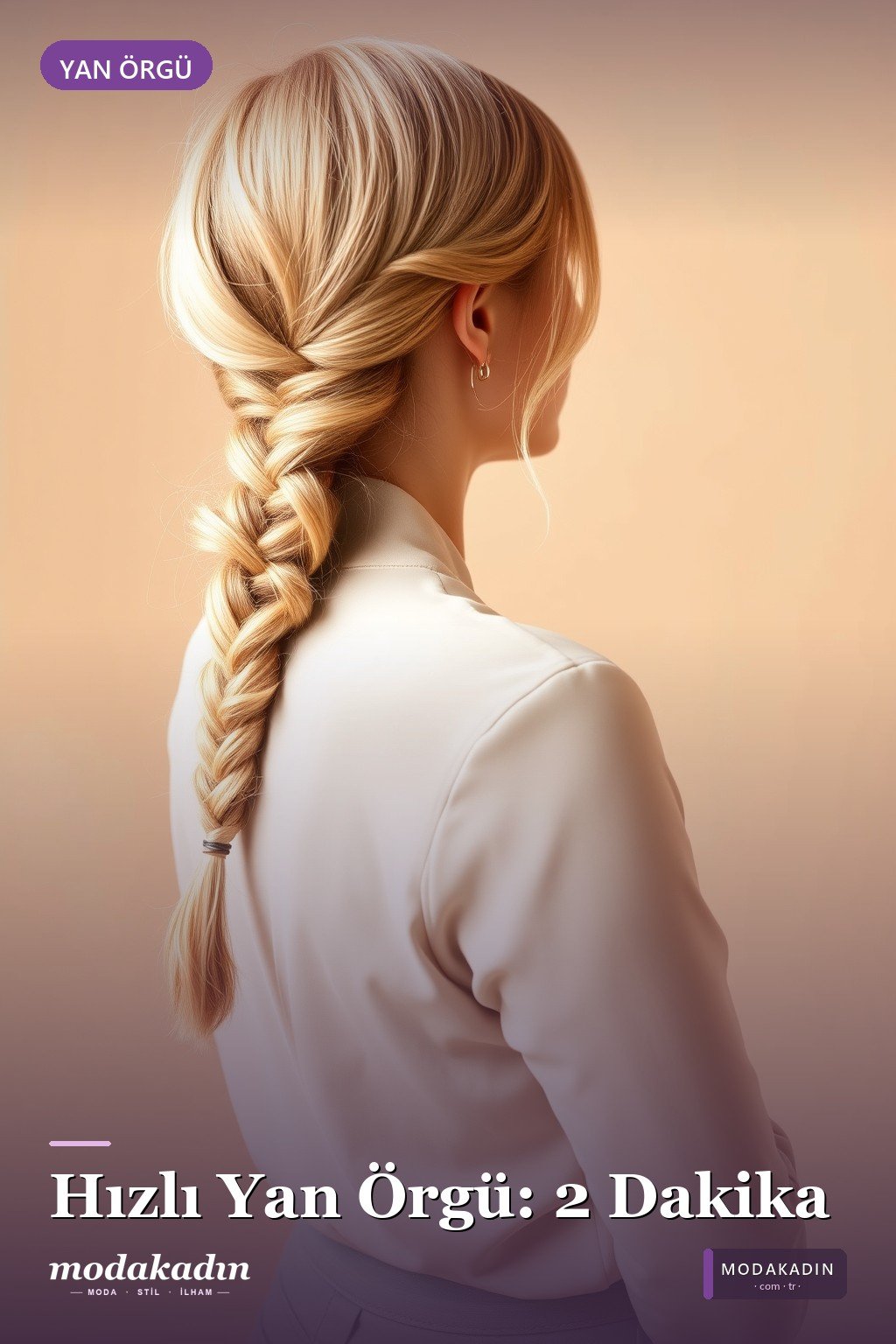 Hızlı Yan Örgü anne saç modeli