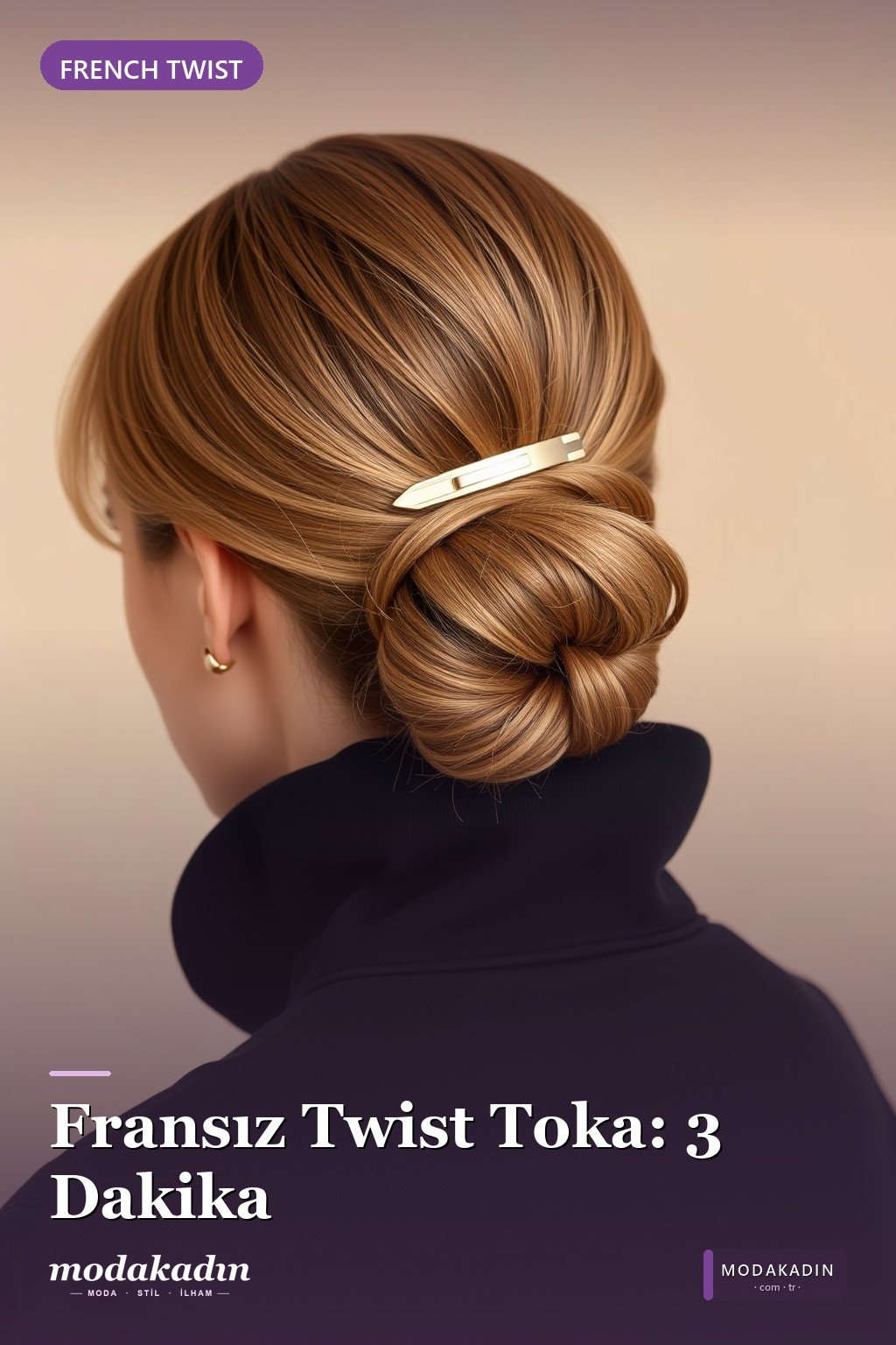 Fransız Twist Toka anne saç modeli